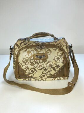 Vintage Y2K Kathy Van Zeeland Crown Print Carry On / Overnight Bag
